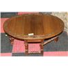Image 1 : ESTATE WOOD CARVED DROP LEAF COFFEE TABLE