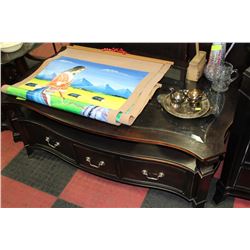 GLASS TOP COFFEE TABLE