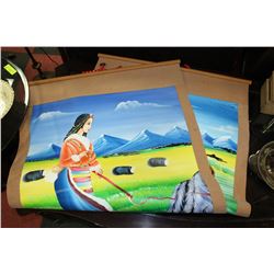 SET OF 2 NATIVE WALL HANGINGS