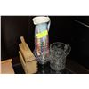 Image 1 : DECORATIVE WATER JUG, VINTAGE PRESS & GLASS CUP