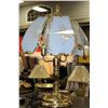 Image 1 : BRASS LAMP WITH GLASS UNICORN MOTIF SHADE