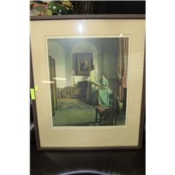 "THE SAMPLER" PAINTING BY L. CAMPBELL TAYLOR