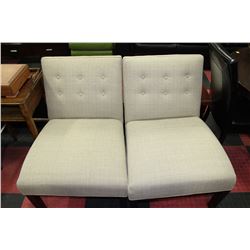 PAIR OF SHOWHOME FABRIC ACCENT CHAIRS