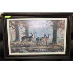 DEER PRINT ON CANVAS