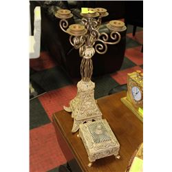 5 PRONGED CANDLETOWER WITH JEWELERRY BOX