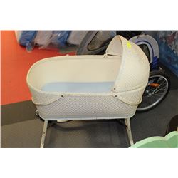 VINTAGE ESTATE WICKER STYLE BASSINET
