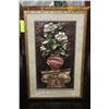 Image 1 : SHADOWBOX STYLE FLORAL FRAMED PICTURE