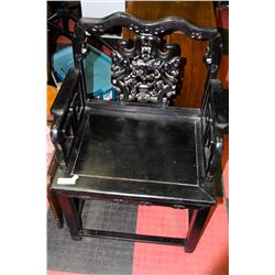 CARVED EBONY CHAIR