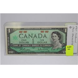 1967 CENTENNIAL 1 DOLLAR BANKNOTE