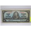 Image 1 : 1937 $5 CANADIAN NOTE