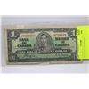 Image 1 : 1937 $1 CANADIAN NOTE