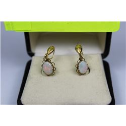 ESTATE VINTAGE OPAL EARRINGS