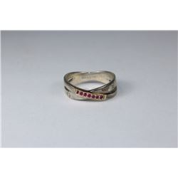 10K GOLD & STERLING SILVER RUBY "GOVERNMENT