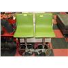Image 1 : 2 SHOWHOME CHROME & GREEN HYDRAULIC LIFT BARSTOOLS