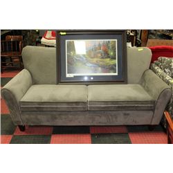 SHOWHOME GREY FABRIC 76" SOFA