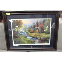 "MOUNTAIN PARADISE" PRINT BY THOMAS KINKADE