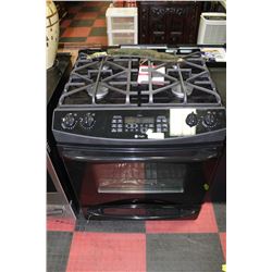 GE PROFILE BLACK GLASS TOP SLIDE IN CONVECTION