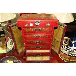 CHINESE WOOD JEWELLERY BOX