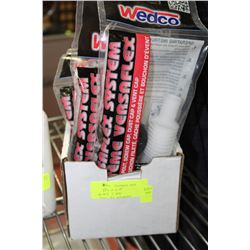 BOX OF GAS CAN SPOUTS AND CAPS