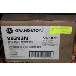 CASE OF GRAN & TOY 8 7/8" X 9" CATALOGUE ENVELOPES