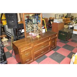 ESTATE WOOD DRESSER WITH MIRROR