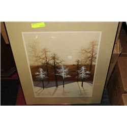 ESTATE "SHADOWS" FRAMED SIGNED PRINT