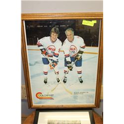 SIGNED POSTER "WAYNE GRETZKY & GORDIE HOWE"
