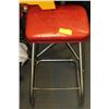 Image 1 : VINTAGE PINK BAR STOOL SOLD WITH BLACK LEATHERETTE