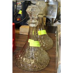 PAIR OF ESTATE GLASS DECANTERS