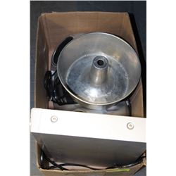 BOX WITH STEREO DVD PLAYER ETC.