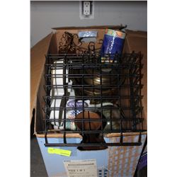 BOX OF HOUSEHOLD DEORATIONS