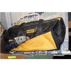 BOX WITH TOOLS - FOLDING CHAIR ETC.