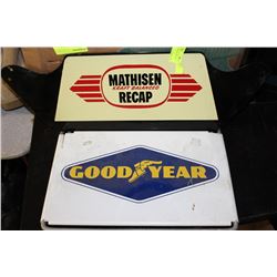 PAIR OF GOODYEAR & MATHISEN TIRE STANDS