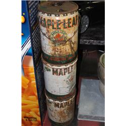 3 MAPLE LEAF 5 GALLON CANS
