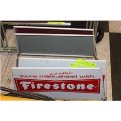 PAIR OF FIRESTONE TIRE STANDS