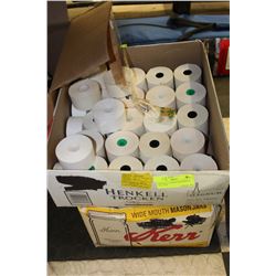 2 BOXES OF ADDING MACHINES & TILL TAPE