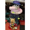 Image 1 : LARGE DOLL & CHRISTMAS BEAR