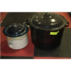 LARGE CANNER AND CROCKPOT