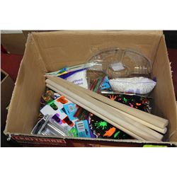 BOX OF ASSORTED PARTY SUPPLIES