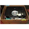 Image 1 : BOX OF MISC INCLUDES HP PRINTER, ELECTRIC LISCENCE