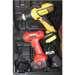 POWER XT & TOOL MASTER 18V CORDLESS DRILLS WITH