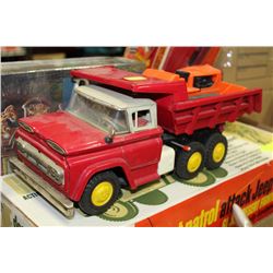 VINTAGE DUMP TRUCK WITH BULLDOZER