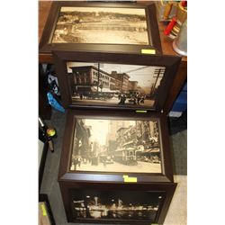 SET OF 4 VANCOUVER FRAMED PHOTOS ON CANVAS