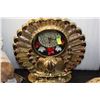 Image 1 : GOLD COLOURED PEACOCK CLOCK