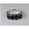 Image 1 : NATURAL SAPPHIRE .925 SILVER RING - SIZE 7
