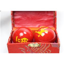 CHINESE HEALING BAODING BALLS ON CHOICE: RED