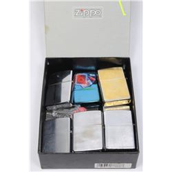 ZIPPO BOX WITH 9 ZIPPO LIGHTERS
