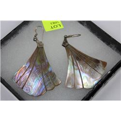 CARVED ABALONE SHELL EARRINGS