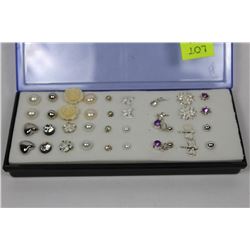 LOT OF 18 STUD EARRINGS  NICKLE FREE STUDS