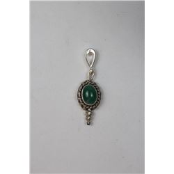 STERLING SILVER MALCITE PENDANT